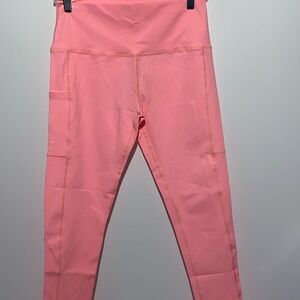 Agroste Women's Pink High Rise Align Pull On Athletic Leggings Size Large NWT